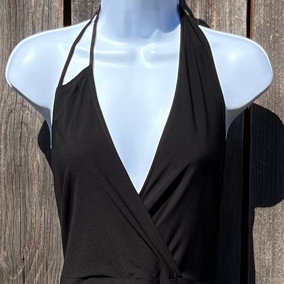 Free Press black halter dress size large - Picture 4 of 17